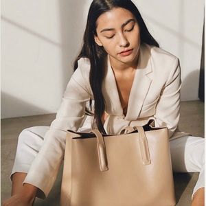 SALE! | Freja | Elegant creme/camel  work Tote Bag